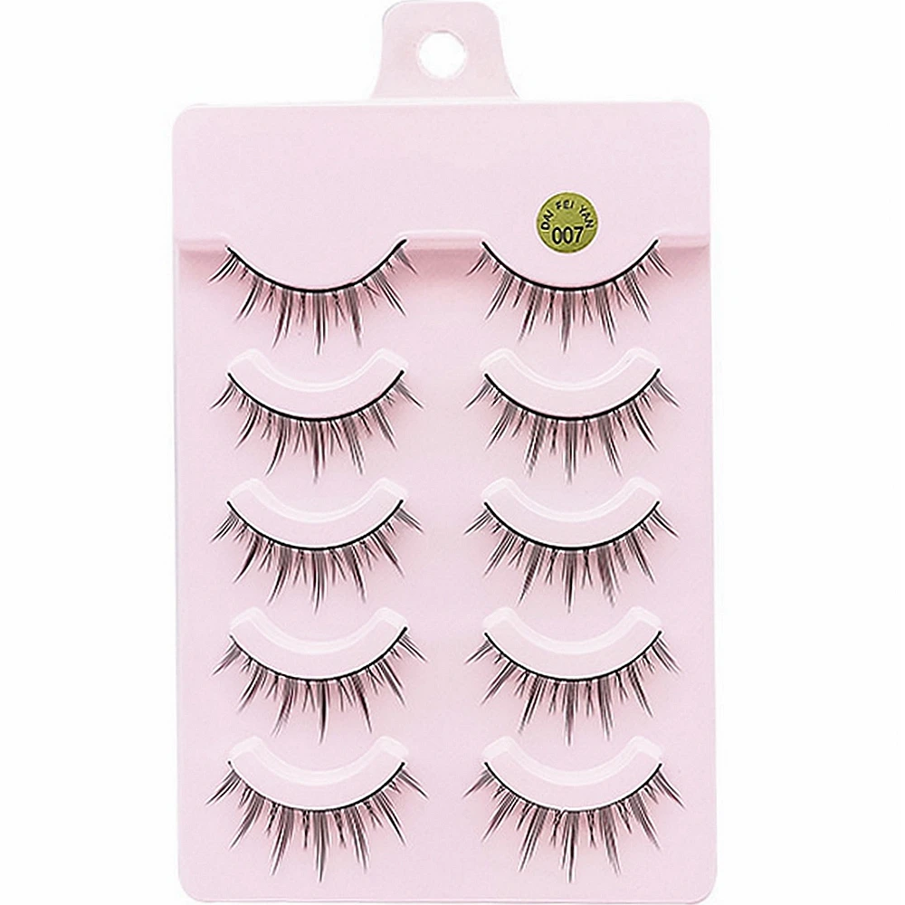 5 Pairs False Eyelashes Super Natural Lashes Faux Cils 3D Fake Eyelashes Extension Soft Band lots,Long Thick Reusable for makeup