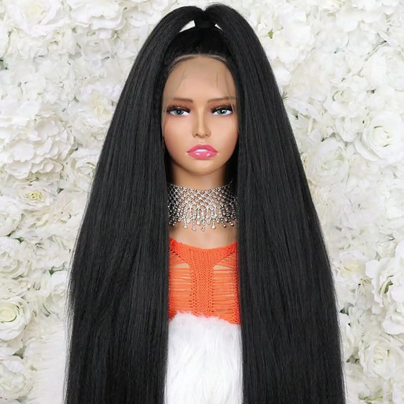 หัวนางแบบหญิงพร้อมขาตั้งวิกผมไหล่สำหรับต่างหูผ้าพันคอ