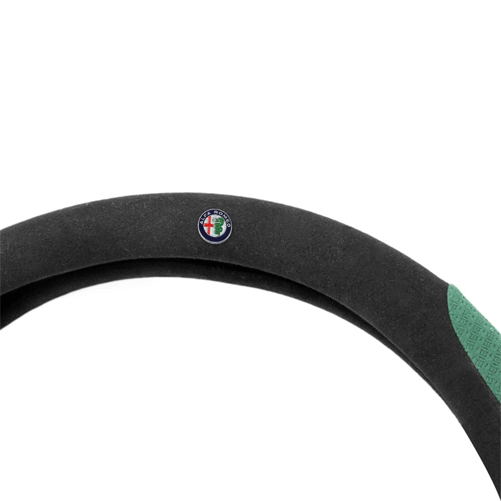 

Замшевый противоскользящий чехол на руль автомобиля 37-38 см, защитный чехол для Alfa Romeo Giulietta 159 147 Sportiva, аксессуары