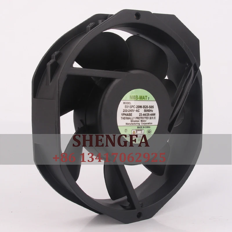 NMB 5915PC-20W-B20-S05 Case Cooling Fan AC230V 172X150X38MM 17CM 17238 Metal High Temperature Resistant Centrifugal