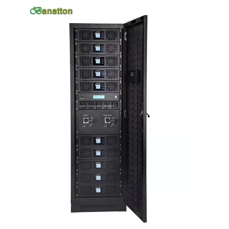 مصدر طاقة UPS عبر الإنترنت / UPS المعياري 20-300 كيلو فولت أمبير، مع وحدة UPS للتبديل السريع، وقابلية التوسع