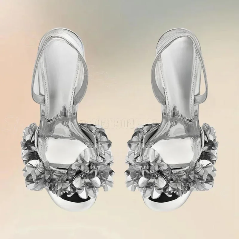 Red Sequins Design Open Toe Sandals Slip On Women Shoes Thin High Heels Fashion Party Banquet Dating 2025 Zapatos Para Mujere