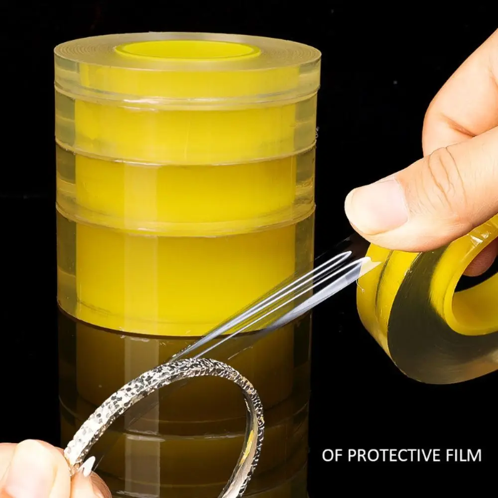 1Roll PVC Jewelry Protective Film Clear Anti-Static Film Bracelet Earrings Ring Jewelry Watches Adsorption Sealing Film Tape