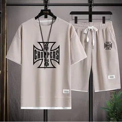 Men's designer clothing Breathable casual T-shirt + shorts two-piece summer loose sportswear Fitness jogging wear short-sleeved