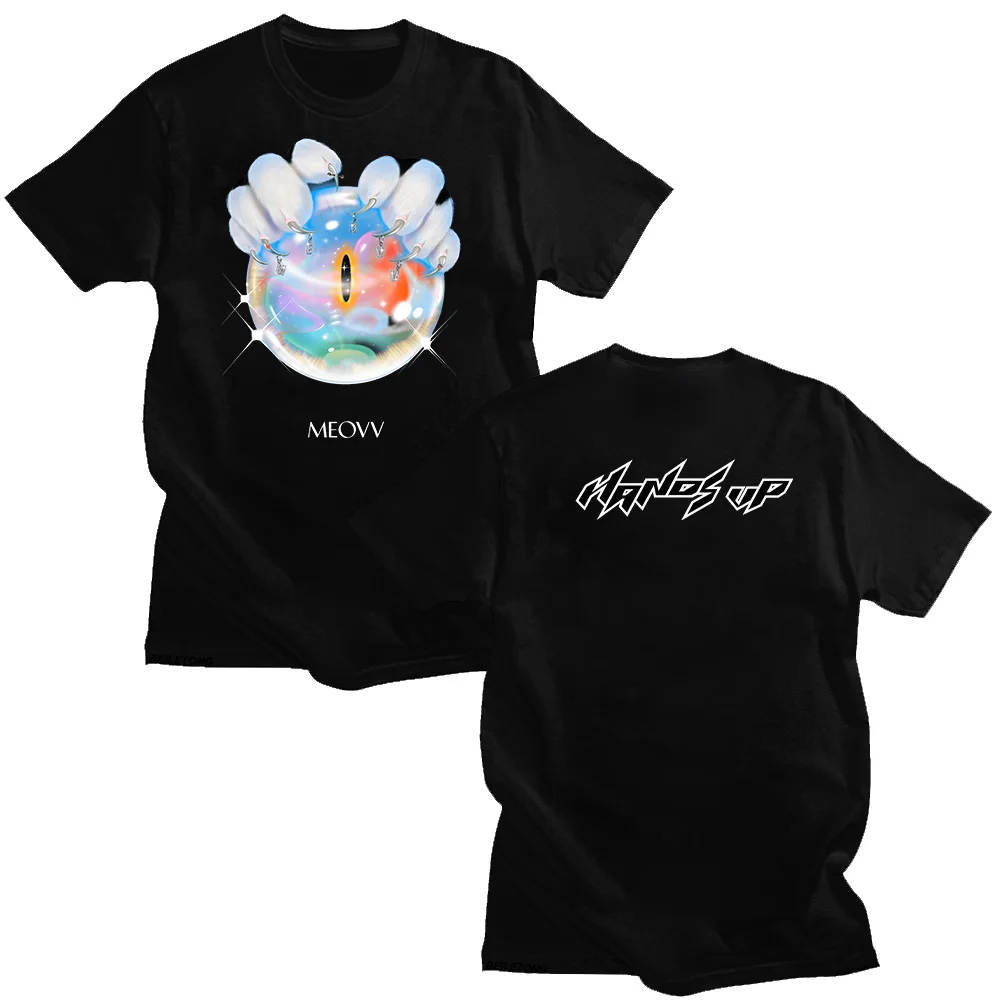 

MEOVV Hands Up T shirts 2025 Fashion Unisex Cotton Short Sleeve Summer Men Women Graphic Tees Kpop Oversized T-shirts Streetwear