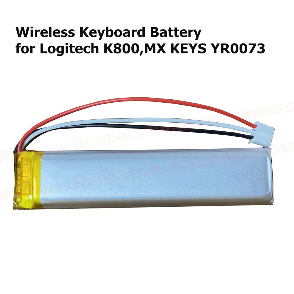 Keyboard 533-000221 802085 533-000177 533-000141 1500mAh Battery for Logitech K800, MX KEYS, YR0073,MX KEYS Mini YR0084 Keyboard