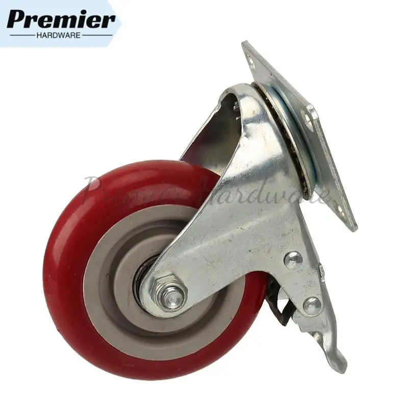 Roulettes universelles robustes avec 360 °   Frein pivotant au design silencieux, parfait pour les meubles, chariot à plateforme résistant à l'usure