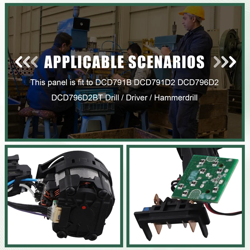 AD23-Запчасти для инструментов для машины постоянного тока 18 В 20 В для Dewalt N 438606   Двигатель и переключатель для дрели/драйвера/ударной дрели DCD796 DCD791