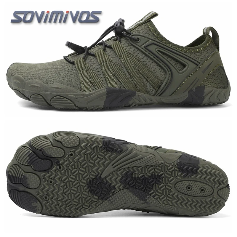 Men's Quick-Dry Breathable Aqua Shoes Men Women Couples Outdoor Beach Five Finger Swimming Hiking Wading Upstream Sneakers