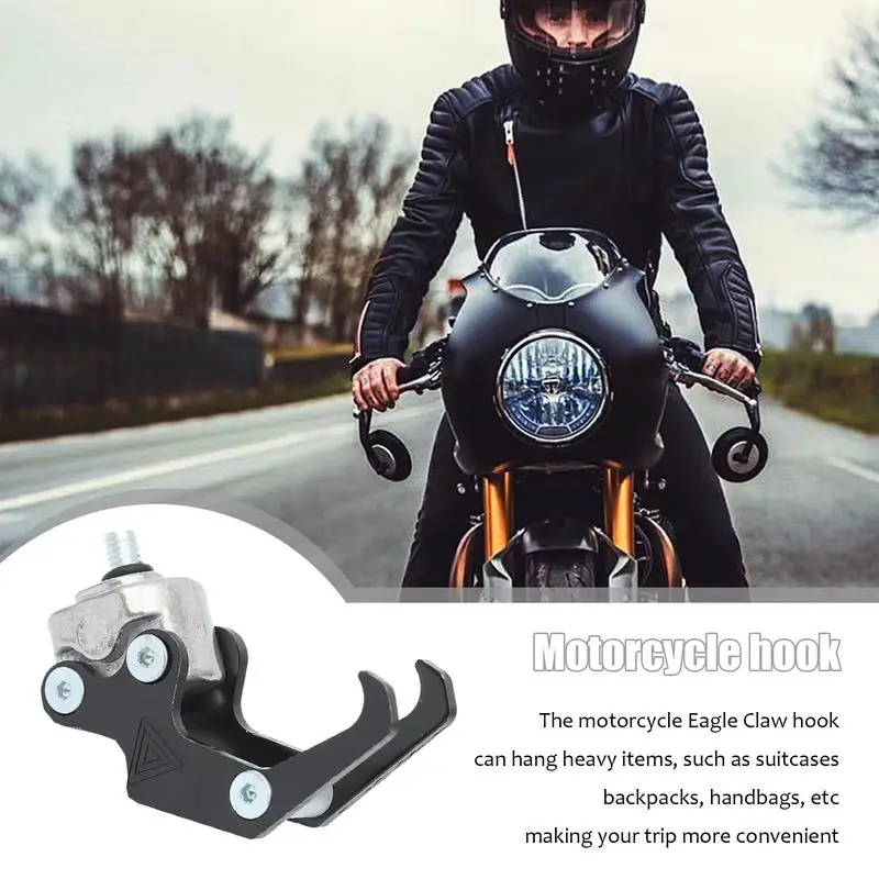 Motorcycle Luggage Helmet Double Hook Aluminum Alloy Mount Eagle Claw Shape Storage Hook Hanger Motorbike Scooter Helmet Holder