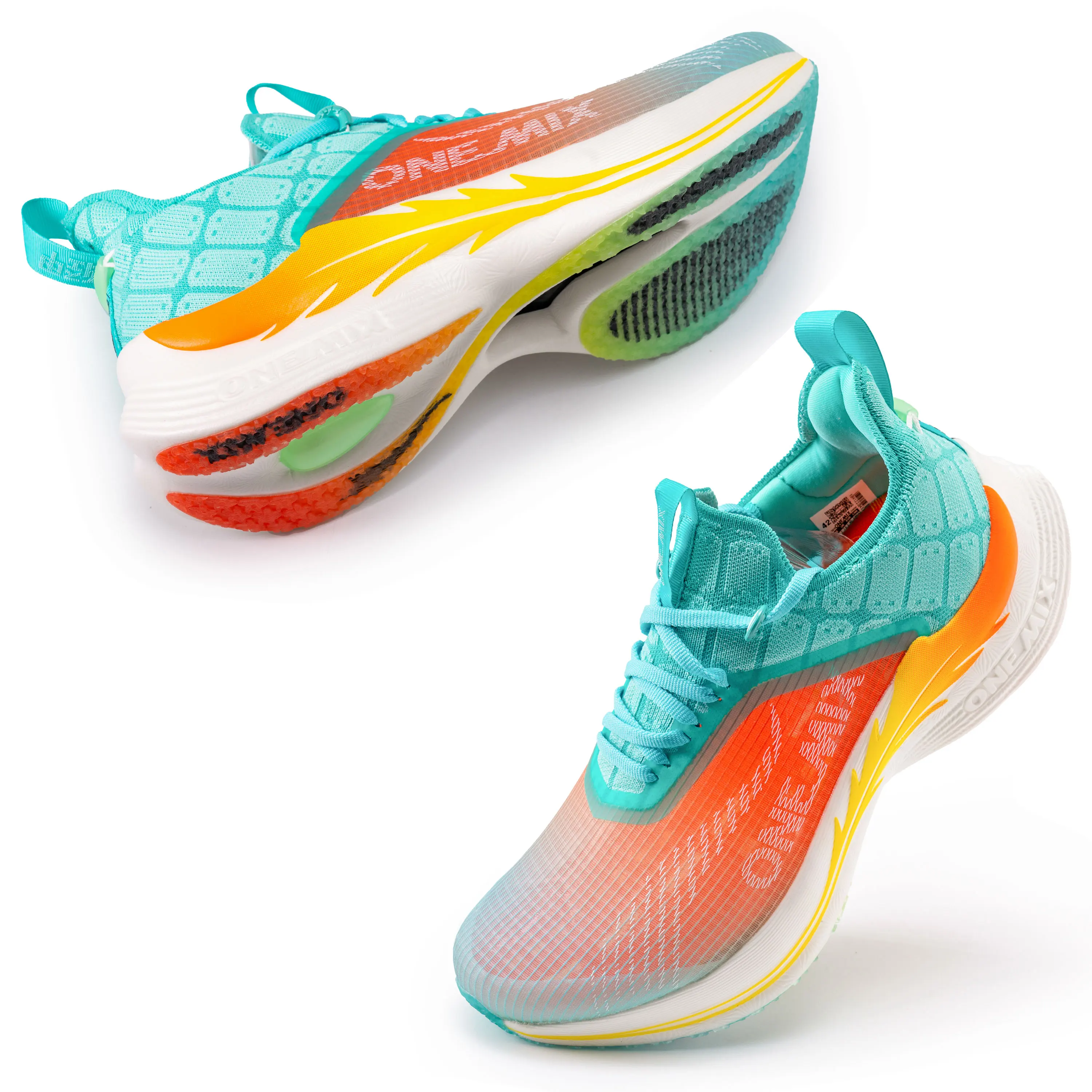 Onemix Running Shoes Mens Size 8.5 EU 42‎ Cream Mesh Cushioned Athletic Lace Up CloudStep 10 – Onemix Sports Shoes main image 2