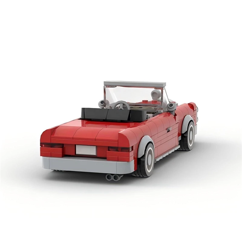 Juego de bloques de construcción de coche Convertible rojo, Kit de modelo Compatible MOC 300SE W112, juguete DIY para niños, seguidores de automóviles, exhibición en el hogar, regalo de fiesta