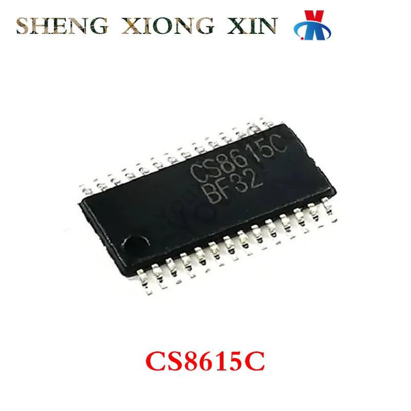 Chip de amplificador de áudio, circuito integrado, CS8615C, TSSOP-28, CS8615, 8615, 100% novo, 5pcs por lote