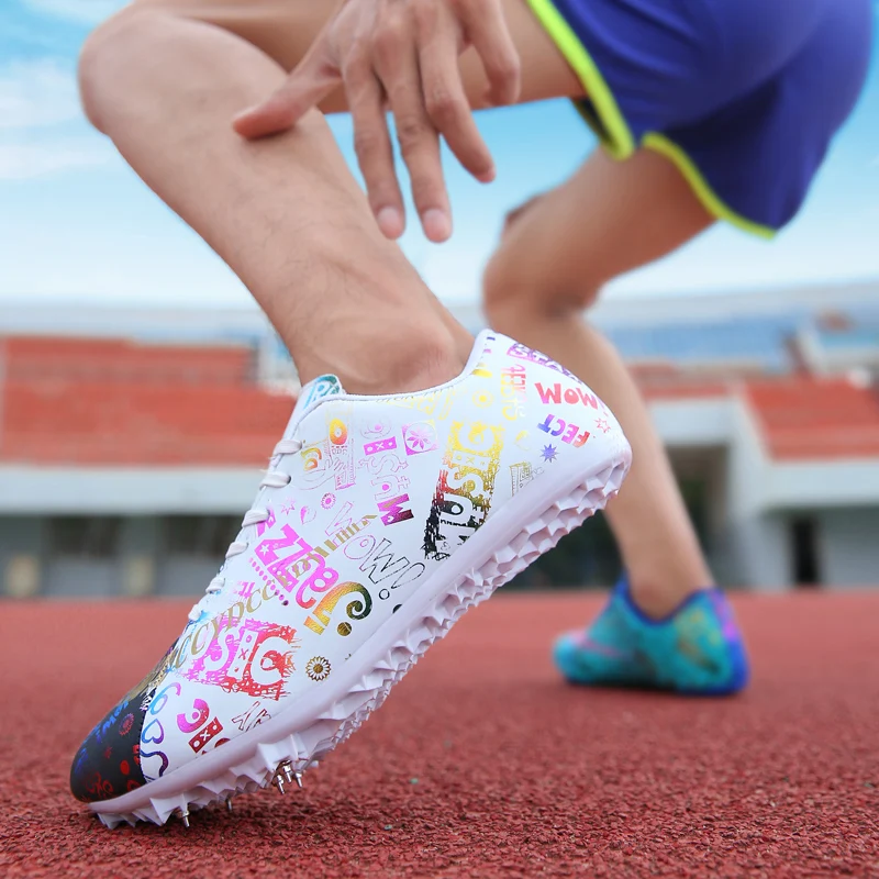 Athletic Spikes Shoes for Men and Women, Professional Training Running Shoes, Track and Field Racing, Jumping Shoe