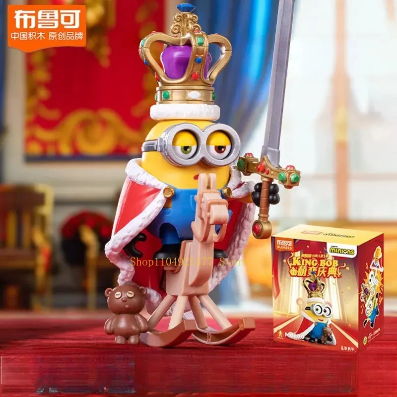 BLOKEES Minions Building Blocks Cute and Cool Edition Issue 1 Bob King Knight Dave Assembled Boys and Girls DIY Puzzle Toys Gift