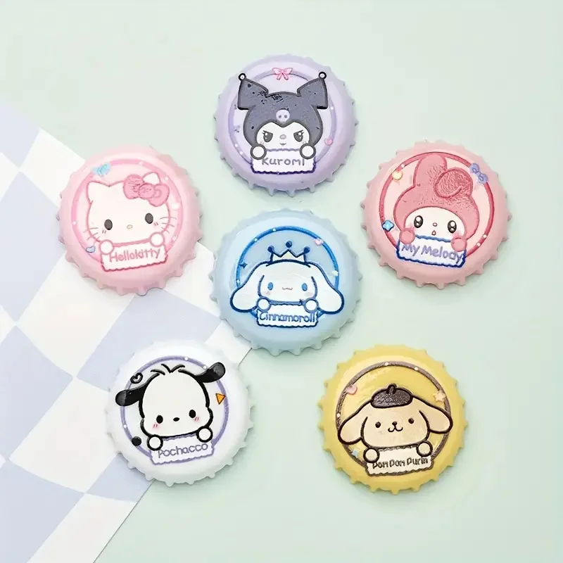 Miniso Sanrio-ispirato 6 pezzi Set di ciondoli per scarpe carino Kuromi Cinnamoroll Melody Designs durevole resina Abs personalizzazione del sandalo