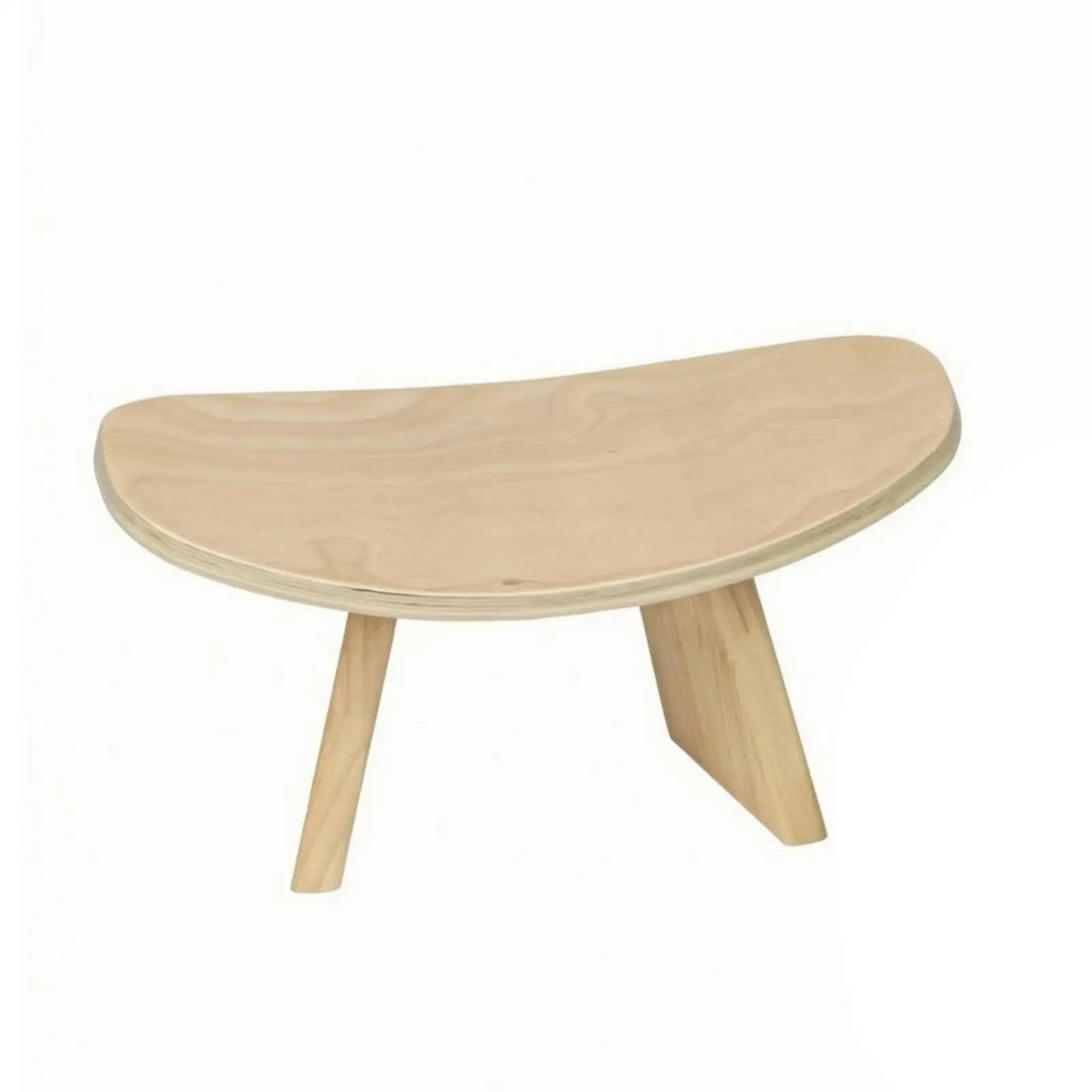 Minimalist Wood Meditation Sitting Aid with Smooth Curved Board for Aligned Posture Stability and Versatile Indoor Fitness Use