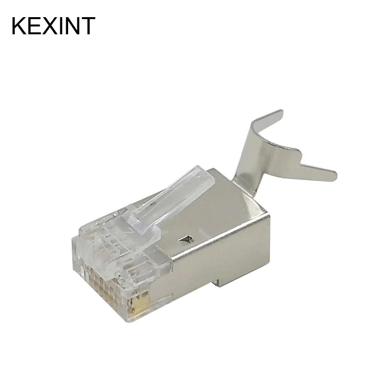 Kexint vergoldete Metalls child Stecker utp rj45 8 p8c cat6a cat7 ftp ez Stecker