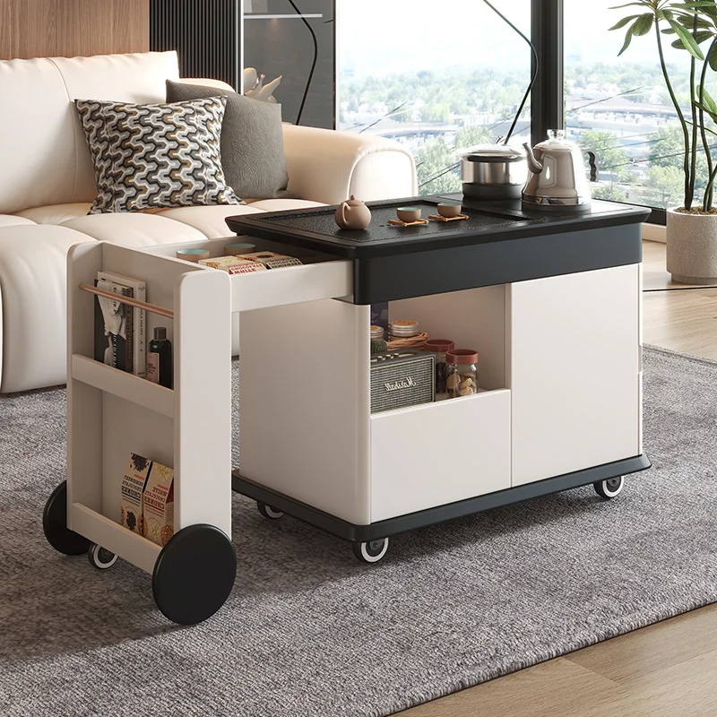 Classy Modern Coffee Tables Multifunctional Beige Foldable Storage Coffee Tables White Japanese Stolik Kawowy Furniture Home