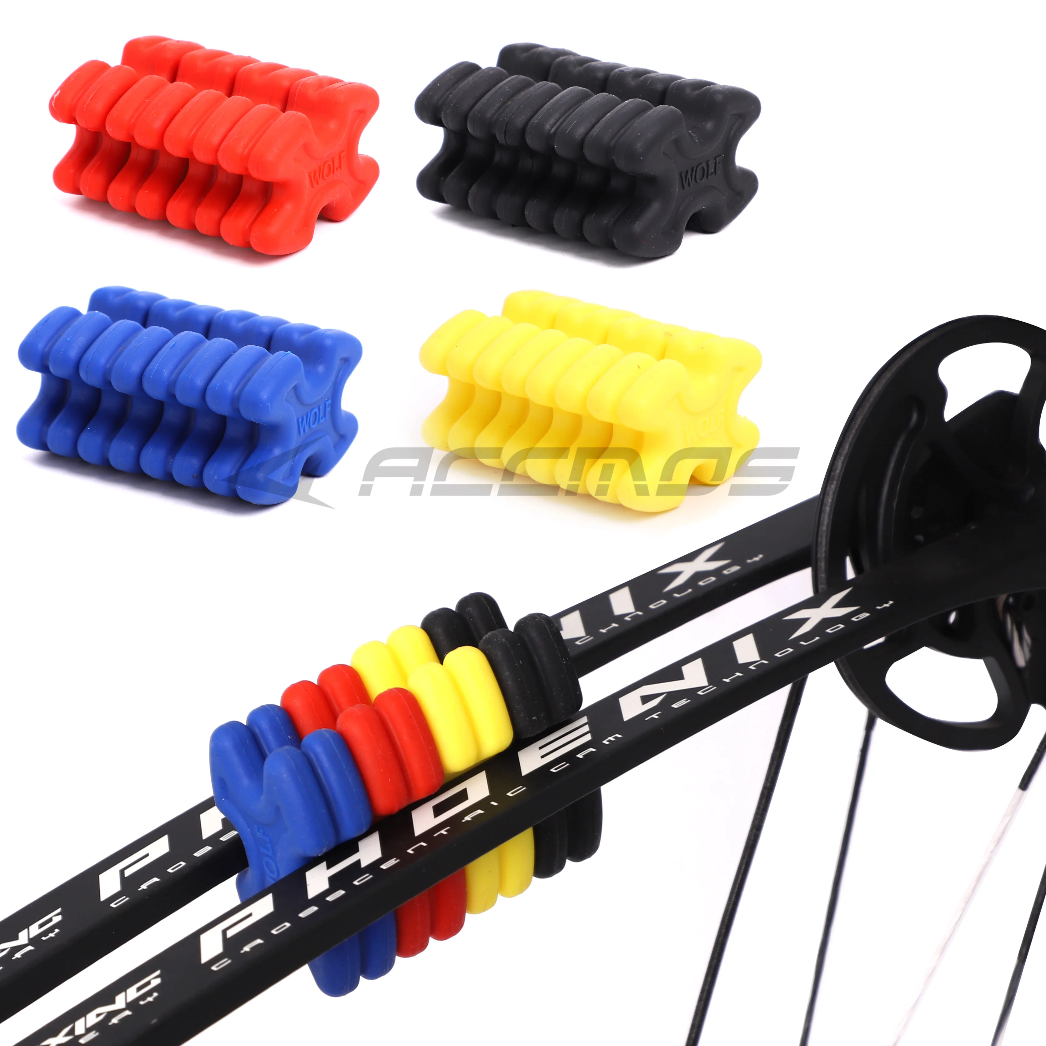 4pcs/set  Archery Stabilizer Bow Limbs Vibration Rubber Damper Compound Bow Limbs Outdoor Sports Shooting Accessories