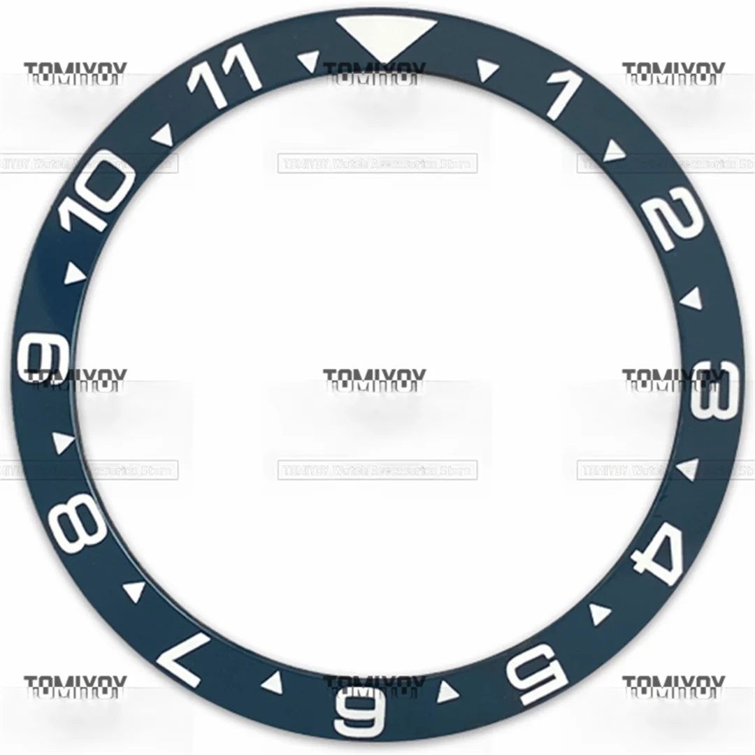 Bisel plano de cerámica para Seiko Sekio007 SKX005, 38MM, negro, azul, verde, 12 horas, reloj mecánico para hombre