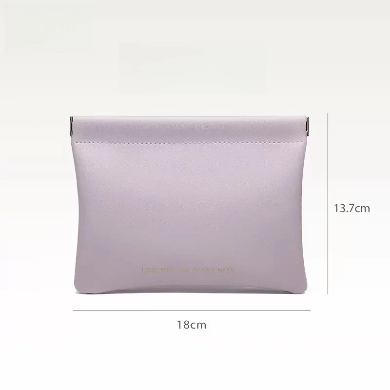 Bullet Storage Bag with Automatic Closure, Wired Headphone Storage Bag, PU Coin Purse, Mini Portable Lipstick and Makeup Bag