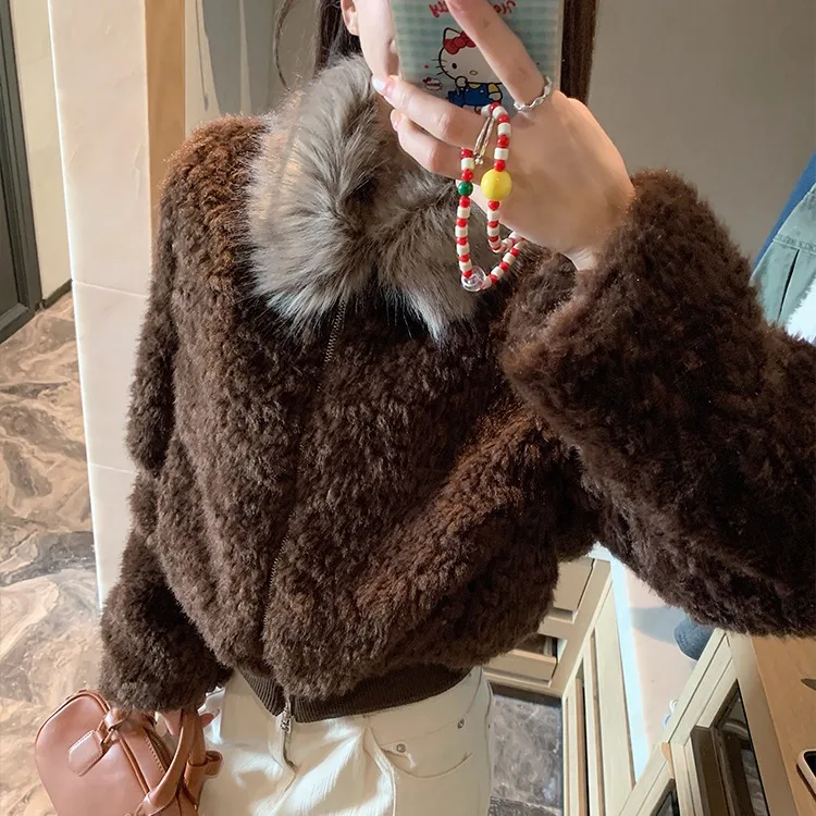 

Warm Faux Fur ort Coat with Large Collar Fluffy Warmth 2025 Autumn Winter New Sle Faionable Women's Trendy Outerwear