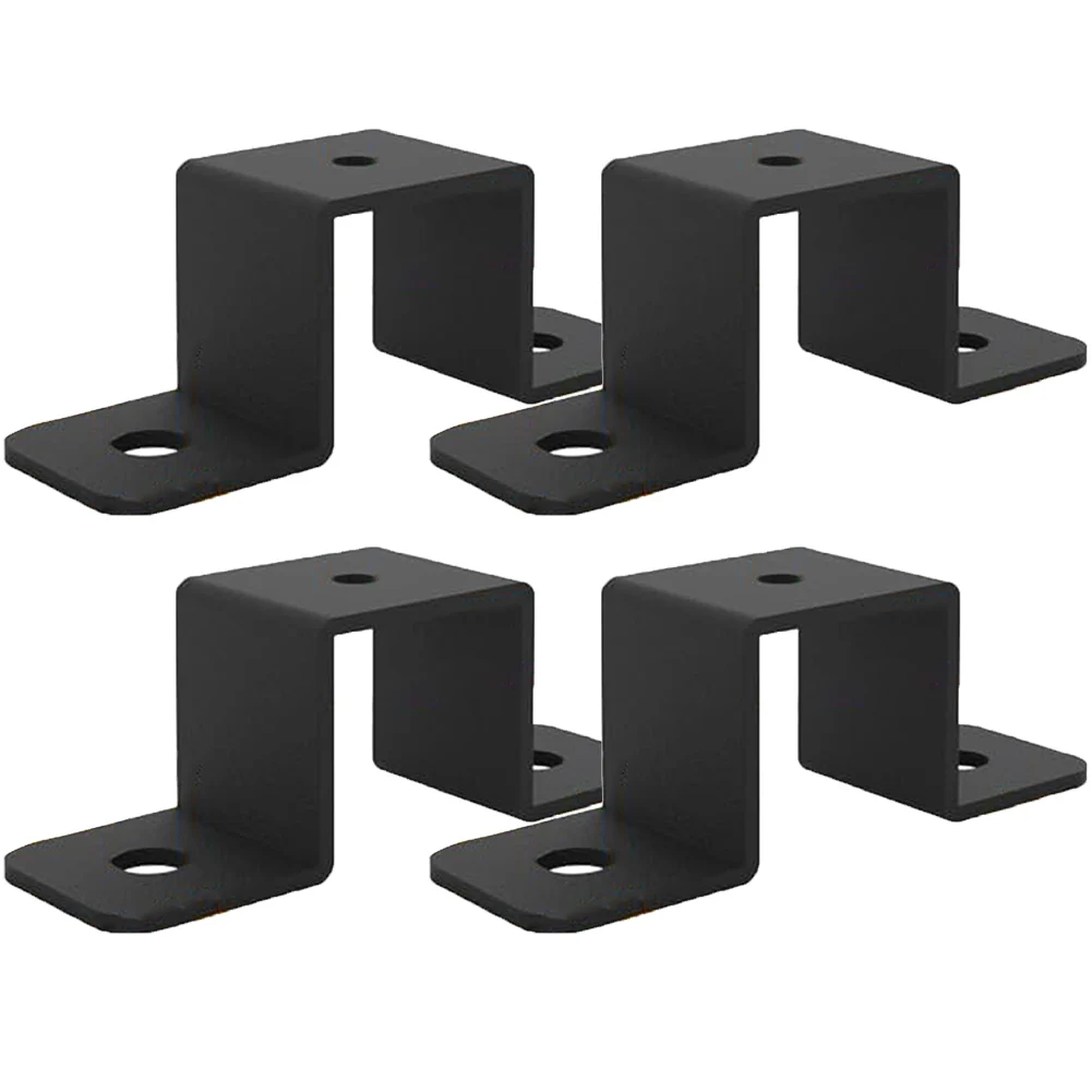 2/4PCS Square Pipe Clamp Corrosion-Resistant Bracket For Pipes & Railings U Shaped Connector Brackets Garden Buildings