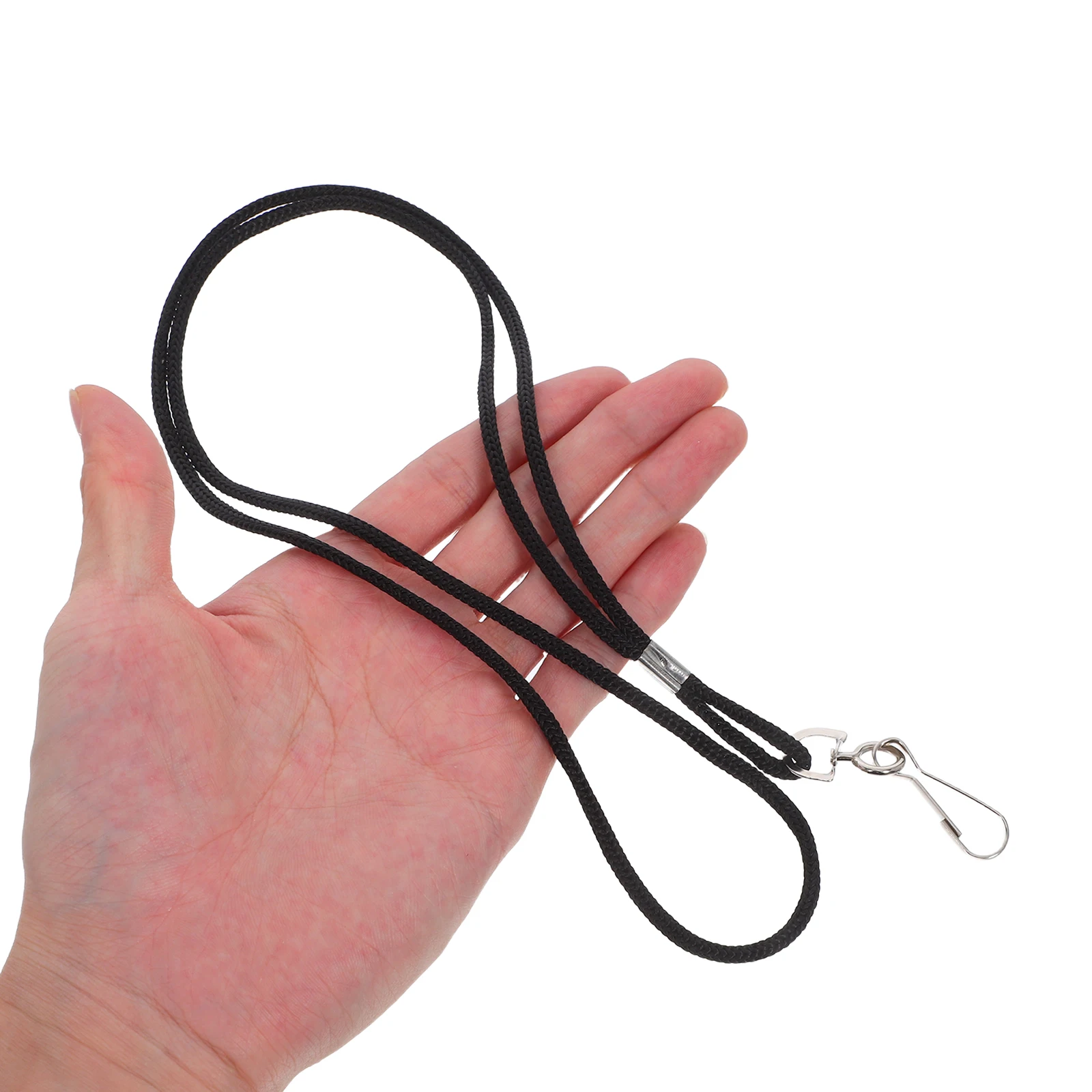 

100Pcs Work Badge Lanyard Black Quick Release Clip Lightweight Neck Strap for Office School Factory Id Cards
