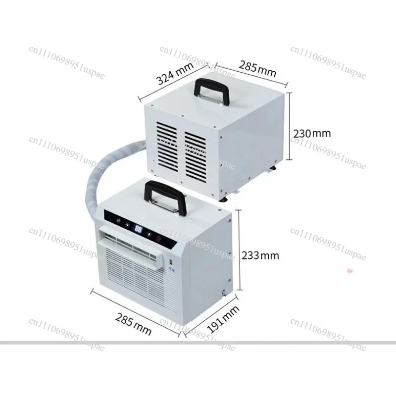 3000BTU 110V/220V Split Mobile Air Conditioner Car Air Conditioner Free Installation Camping Tent, With Wire Control, Remote Con