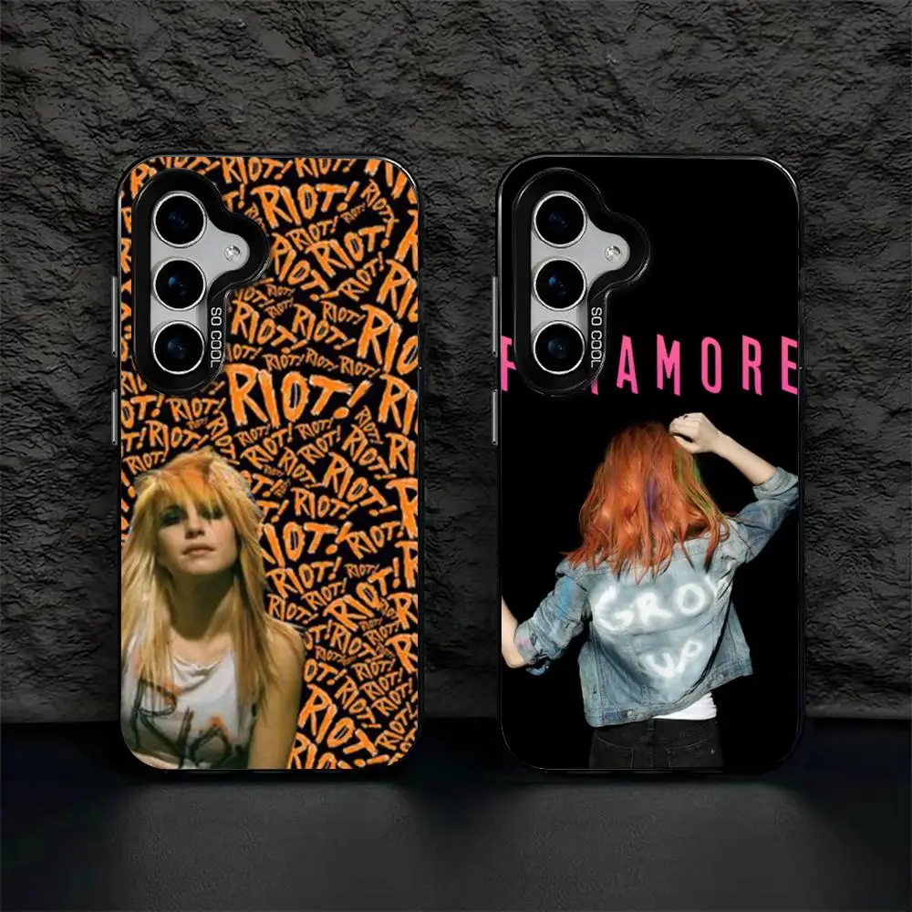 P-Paramore music Phone Case IMD Colorful Case Silver for Samsung Galaxy S25 S24 S23 S22 S21S20 Plus Ultra