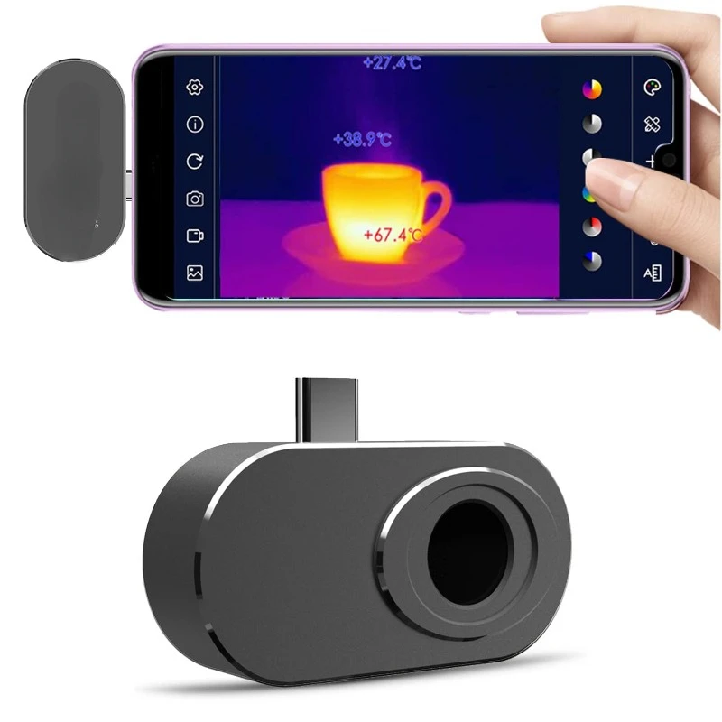 Thermal Imaging Camera Android, Infrared Thermal Camera Support Video Recording, 6 Color Palettes, -4°F~1022°F Thermal Camera