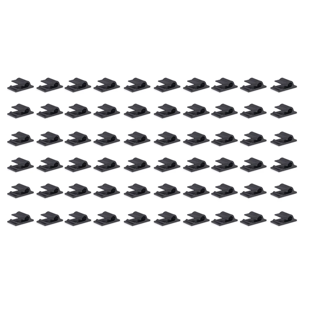 

60Pcs Wire Cord Management Clips Self-Adhesive Cable Clamps for Home Office Organization Household Cable Fixation Cord Organizer
