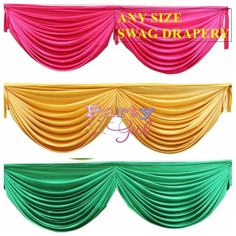 Wholesale Price Ice Silk Swag Drape For Wedding Backdrop Curtain Stage Background banquet Event Party Decoration