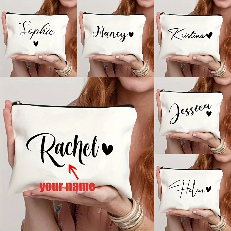 Customize your name. Makeup bag. Organizer bag. Wallet. Signature pen bag. Personalized coin bag. Ladies beauty box.
