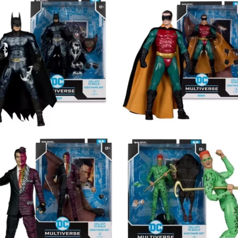 2024 Hot Multiverse Batman Forever Robin Riddler Mcfarlane Dc Double Sided Action Doll Model Series Christmas Gift Boyfriend