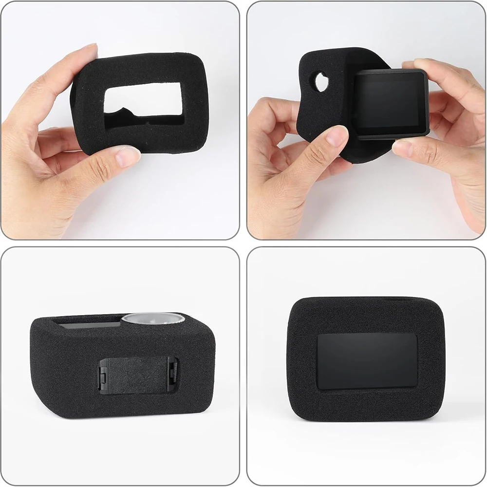 Для DJI Osmo Action 5 Pro 4 3, губка для снижения шума ветра, пенопластовый чехол для ветрозащитного слоя, ветрозащитный чехол для записи лобового стекла