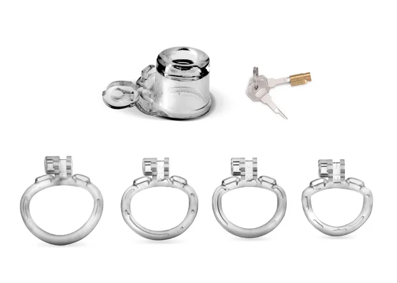 2024 Negative Chastity Cage Penis Binding Chastity Device With Four Cock Rings Anti-Cheating Control Penis Ring Adult Erotic Toy