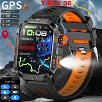 GPS Smart Watch T-Rex 36 Flashlight 30m Waterproof Swimming Sport SmartWatch Bluetooth Phone Call Rotate Band For Amazfit