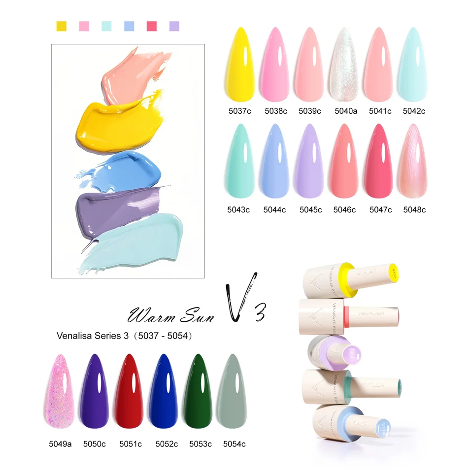 Esmalte en gel Venalisa 1 pieza blanco lechoso semitransparente libre de HEMA UV LED gel de uñas pincel suave redondo pigmento 3