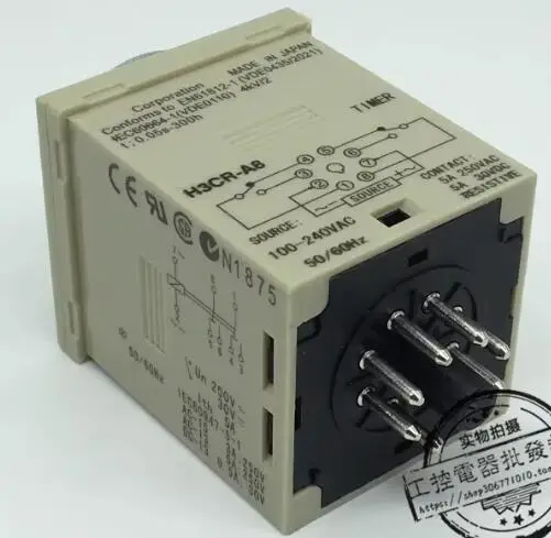 Original H3CR-A8 H3CR-A8E Time Relay Time Calculator Solid State Timer 100-240VAC or 24-48VAC/12-48VDC