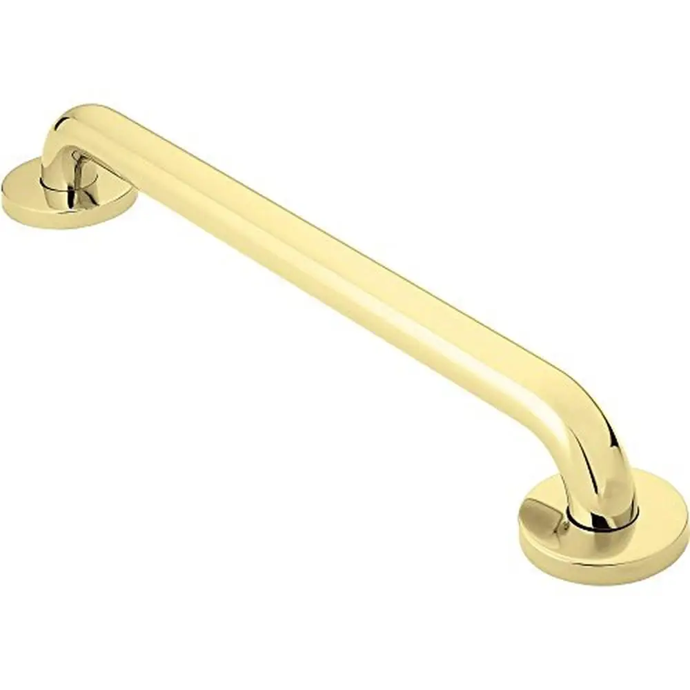 Heavy Duty Stainless Steel Shower Grab Bar 18-Inch Traditional Polished Brass Finish Supports Up to 500 lbs Easy Installation