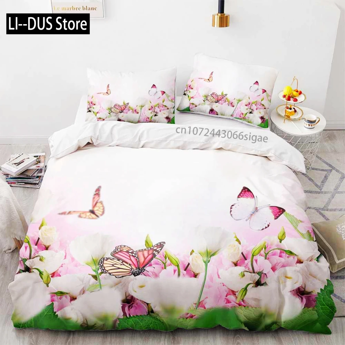 

Flower Duvet Cover Set Microfiber Red Rose Bedding Set King Size Floral Print For Valentine's Day Mother's Day Soft Quilt Cover