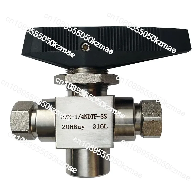 CNG-1/4 NPT 83F High Pressure Ball Valve 3-Way Tee 304 Stainless Steel Gas Filling Station Valve