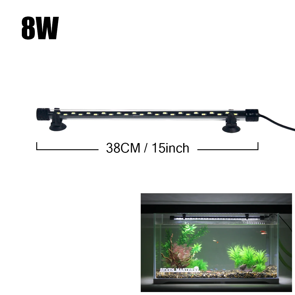 Aquarium Licht LED Plant Grow Lamp Waterdicht Aquarium Licht 18-58CM Onderwater Aquaria Decor Verlichting 90-260V 5730chip