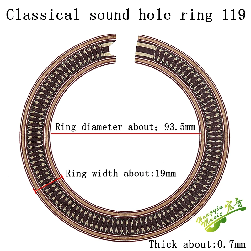 1 Stück Mundring für klassische Gitarre, Blumenmuster, Schalllochring, Massivholz-Gitarrenproduktionsmaterialien und Zubehör HUATOOL – Detail 8