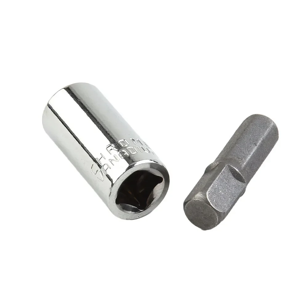 Quick Change Chuck Adapter, 14 Hex Shank To 14 Square Drive, Boost Power Tool Capability, High Torque Handling Capacity