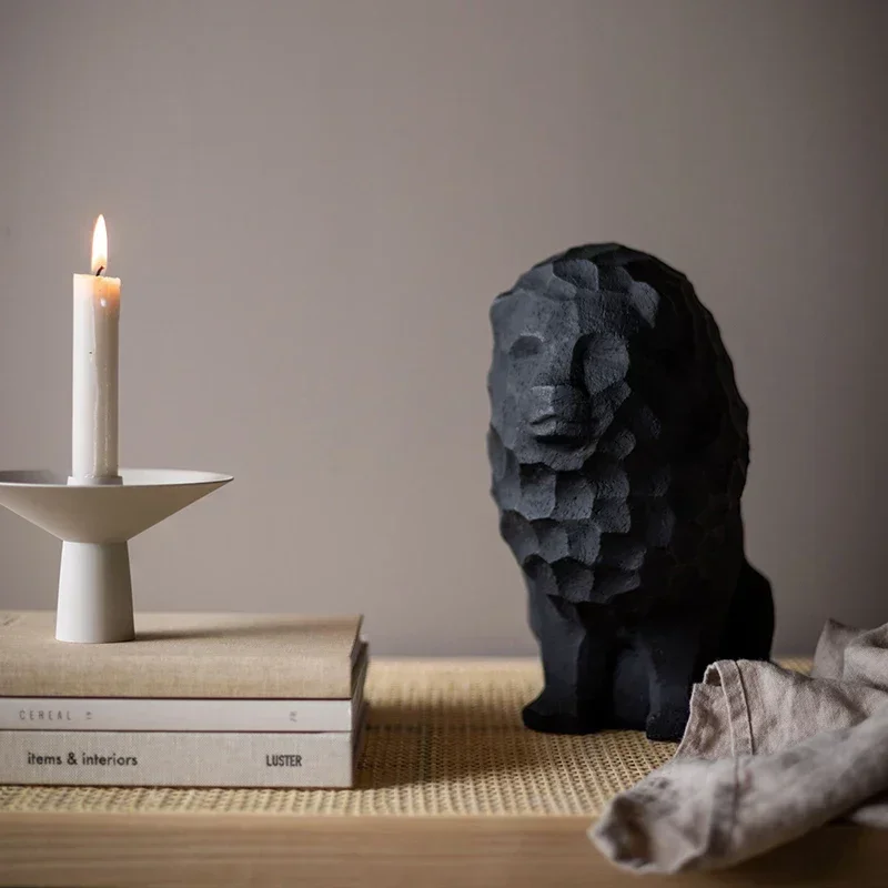 

art sculpture lion ornaments living room porch bookcase home decoration luxury