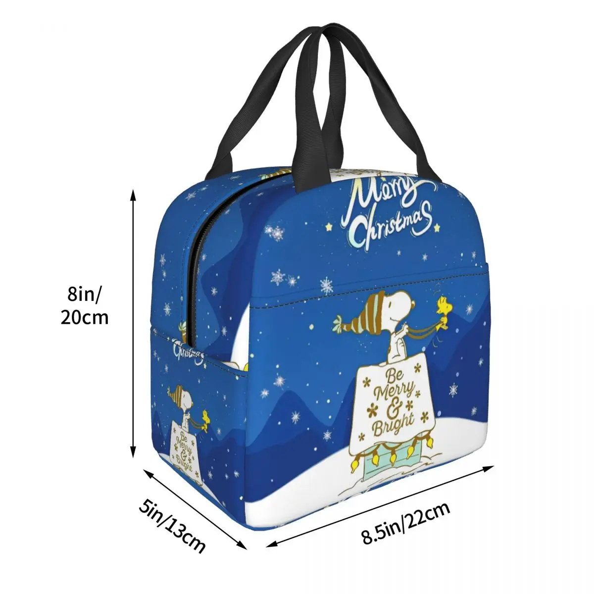 Cute Cartoon Snoopy Insulated Lunch Bags Thermal Bag Reusable High Capacity Lunch Box Tote Food Bag Office Travel