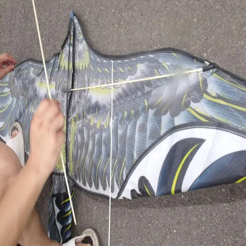 1-teiliger Outdoor-Spaß-Sport-Vogelabwehrdrachen, 1,2/1,55/1,6/1,65/1,8 Meter, einfach zu fliegender Adlerdrachen für Kinder oder Erwachsene